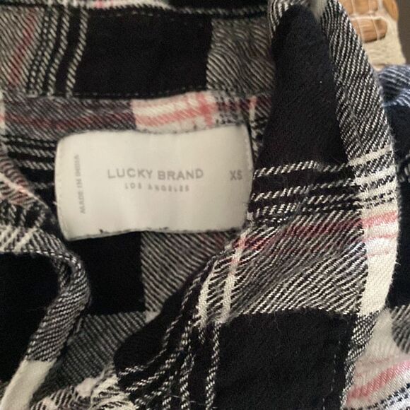 EUC lucky brand flannel l/s size XS - Picture 2 of 4